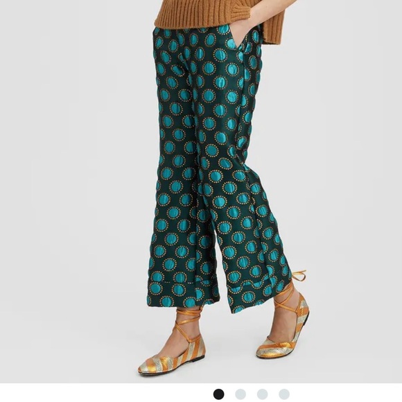 La Double J - Hendrix Pants Jacquard Winter Sun Emerald - Picture 1 of 4